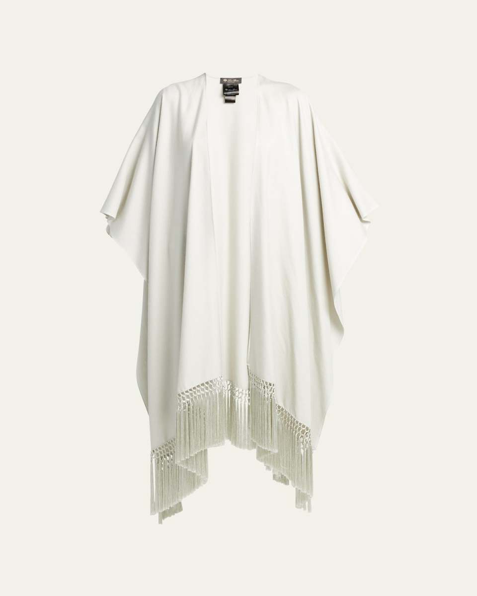 Izumi Fringed Cashmere & Silk Cape